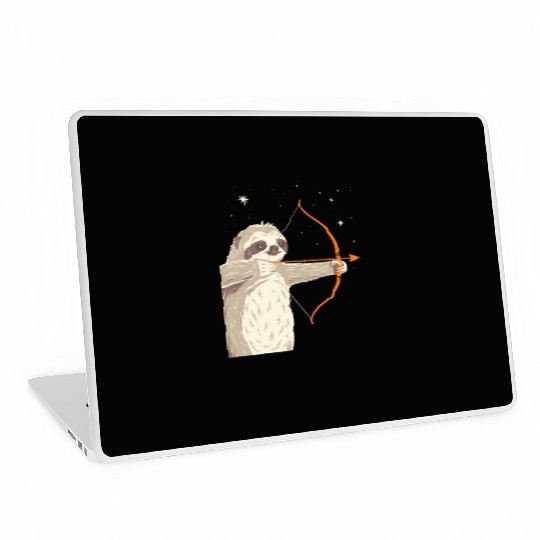 Sagittarius Zodiac Sloth Archer in the Stars Laptop Skins