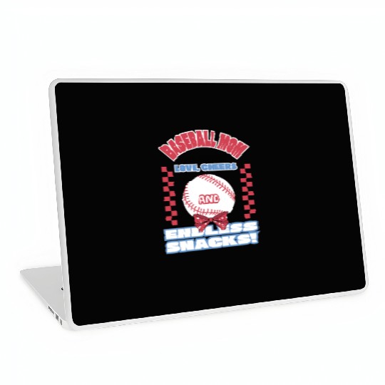 Baseball mom Powered by love Laptop Skins