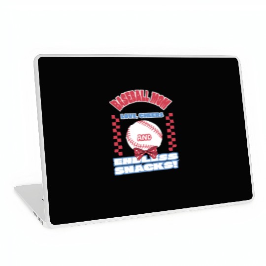Baseball mom Powered by love Laptop Skins