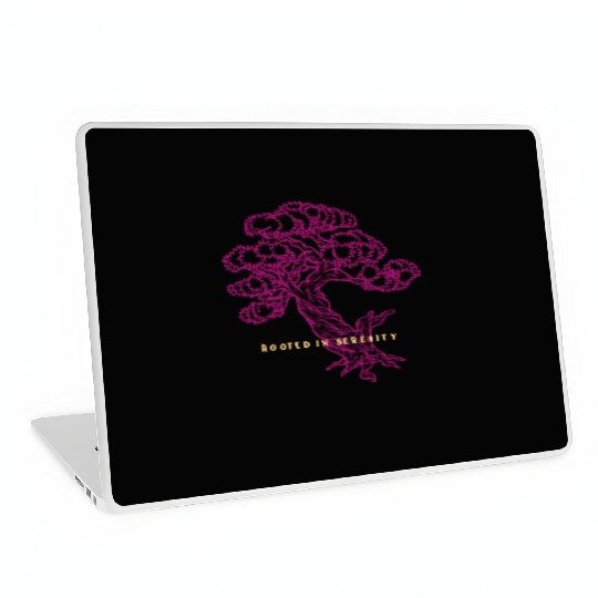 rooted in serenity bonsai tree Laptop Skins