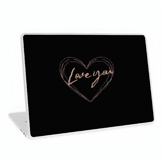 Heart Lines Love You Laptop Skins