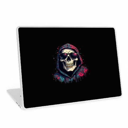 Gangster Skull Drip - Urban Streetwear Art Laptop Skins
