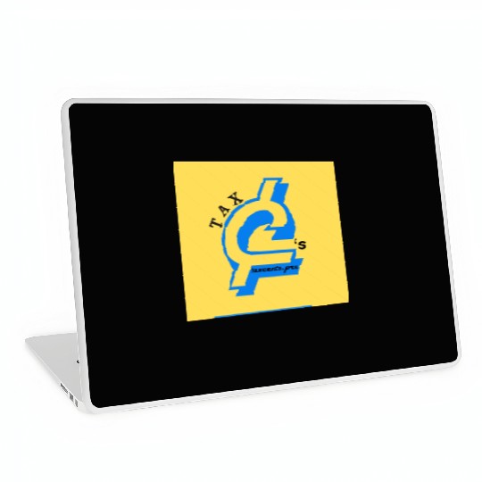 Tax Cent's Blue Logo Yellow Back Laptop Skins