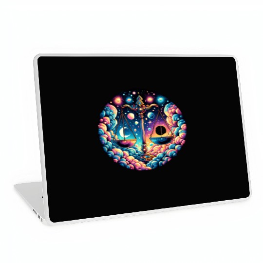 Libra - Celestial Scales of Balance Laptop Skins