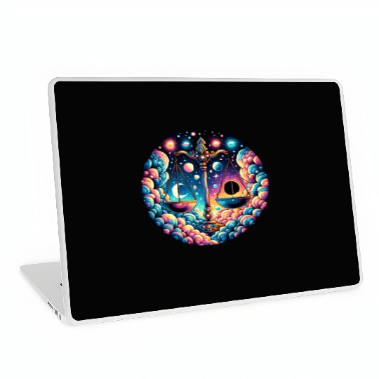 Libra - Celestial Scales of Balance Laptop Skins