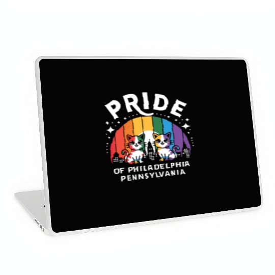 Pride of Philadelphia City Pennsylvania USA Rainbo Laptop Skins