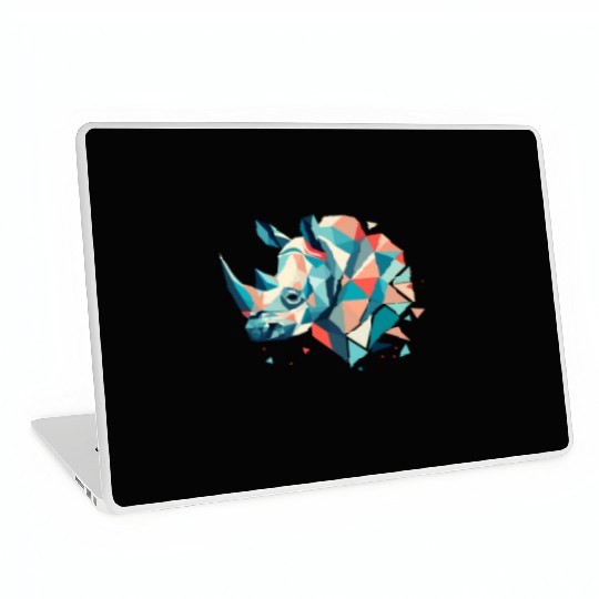 Abstract Rhinoceros - Geometric Strength Laptop Skins
