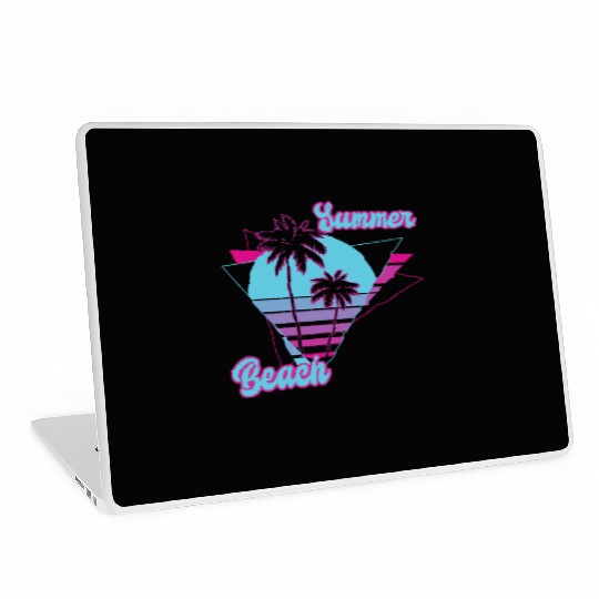 Summer Palm Tree Beach Laptop Skins