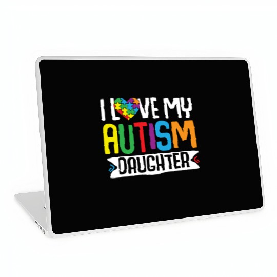 Autism Awareness Gift Parents Daughter Laptop Skins