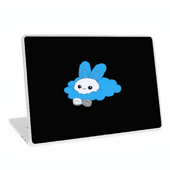 cloud playing a mini ukulele pearl white war Laptop Skins