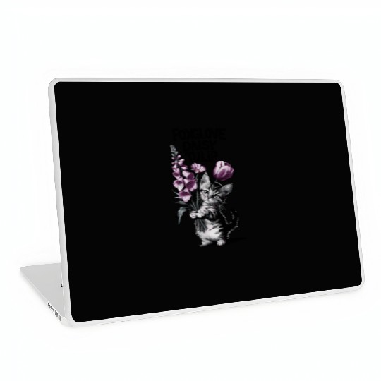 Subtle Floral Anti Trump Flowers Foxglove Daisy Laptop Skins