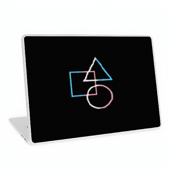 Trans Pride Shapes Circle Square Minimal Art Laptop Skins