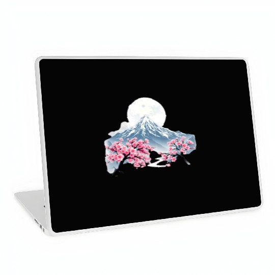 Japanese mount fuji Sakura tree Cherry blossom Laptop Skins