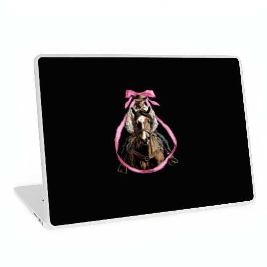 Coquette Bow Rodeo Barrel Racer Barrel Racing Mom Laptop Skins
