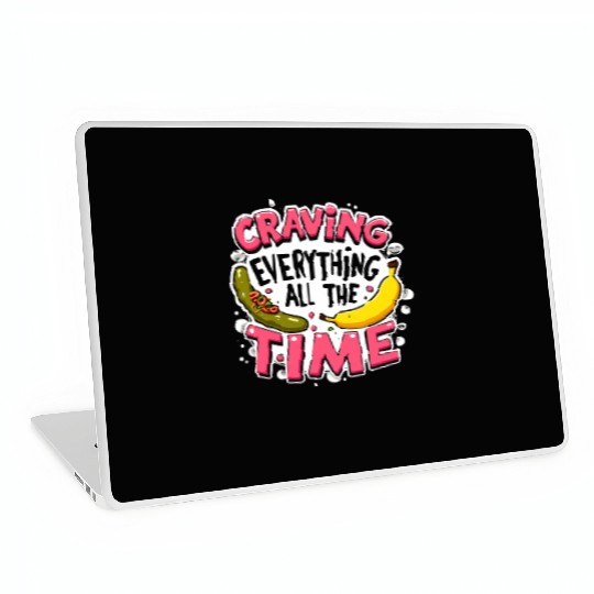 Pregnancy Cravings Funny Maternity Food Baby Bump Laptop Skins