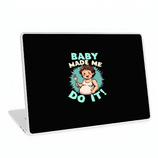 Pregnancy Cravings Funny Maternity Food Baby Bump Laptop Skins