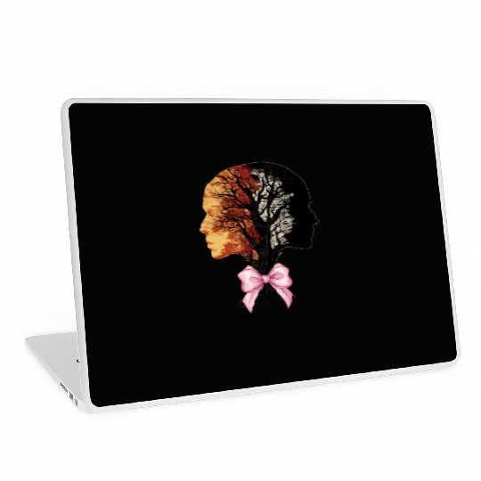 Coquette Bow Genealogy DNA Tree Family History Laptop Skins
