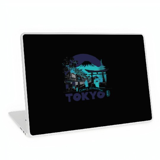 Tokyo Skyline with Mount Fuji Laptop Skins