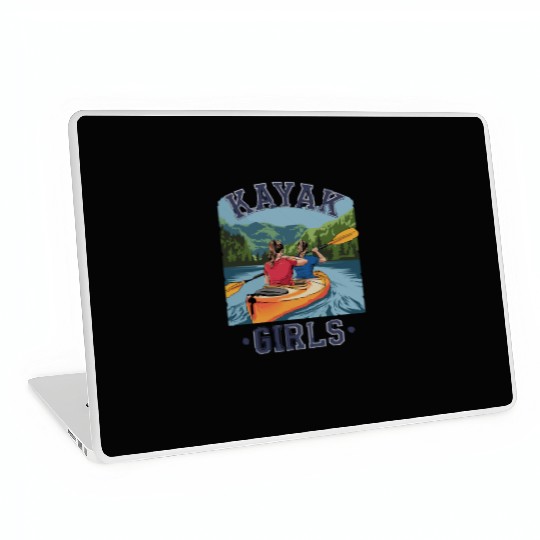 Kayak Girls Adventure in Scenic Nature Waters Laptop Skins