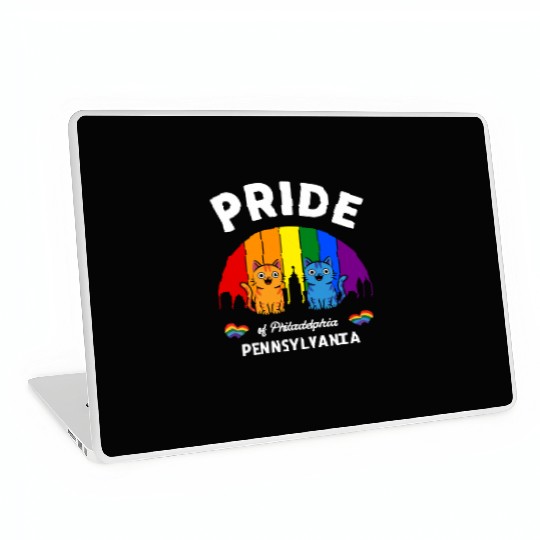 Pride of Philadelphia City Pennsylvania USA Rainbo Laptop Skins