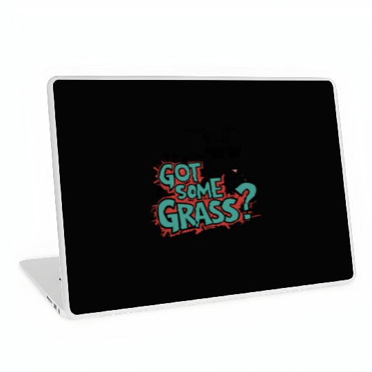 Goat Some Grass? Meme Goat Energy Laptop Skins