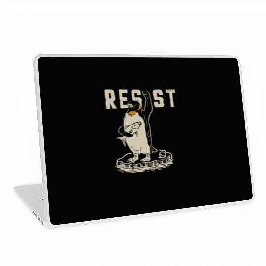 Funny Protest Against Tariffs Resist Penguin Laptop Skins