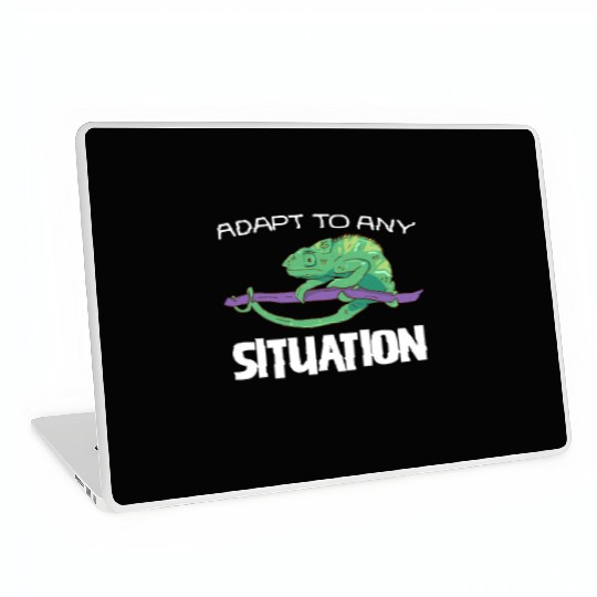 Adapt to Any Situation Chameleon Illustration Laptop Skins