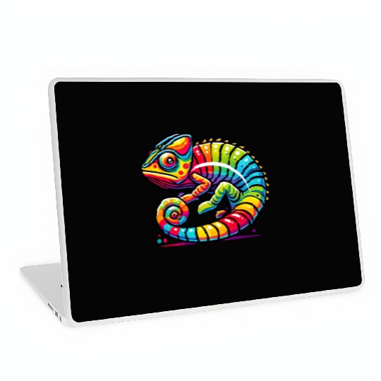 Colorful Chameleon Vibrant Rainbow Lizard Laptop Skins