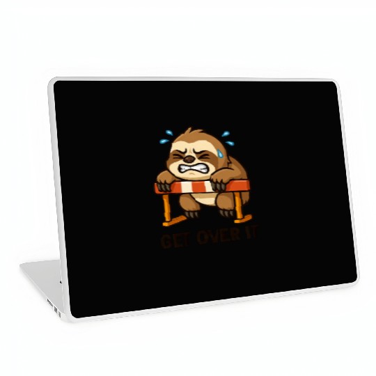Sloth hurdler quote get over it Laptop Skins