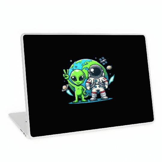 Alien Astronauts In Space Laptop Skins