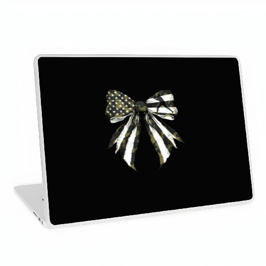 Coquette Bow Baseball Player Camouflage US Flag Laptop Skins