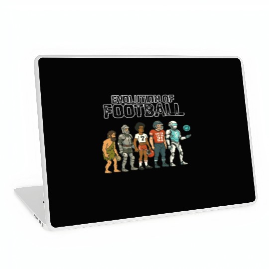 Football Evolution Timeline for Draft and Game Day Laptop Skins