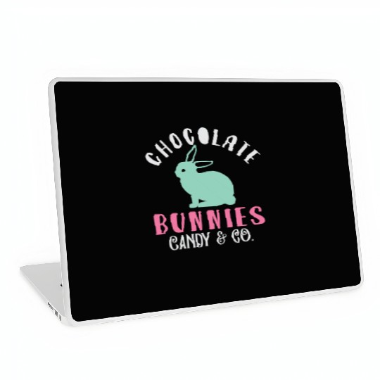 Chocolate Bunnies Candy & Co Happy Easter Holiday Laptop Skins