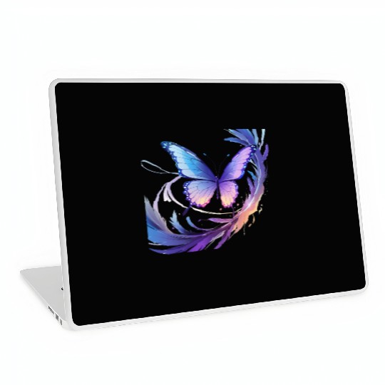 Spectrum Wings – Abstract Floral Butterfly Design Laptop Skins