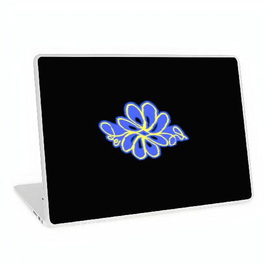 Blue and yellow wildflower2 Laptop Skins