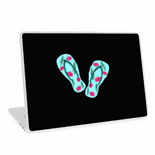 Blue color flip flop Hawaii tropical sticker Laptop Skins