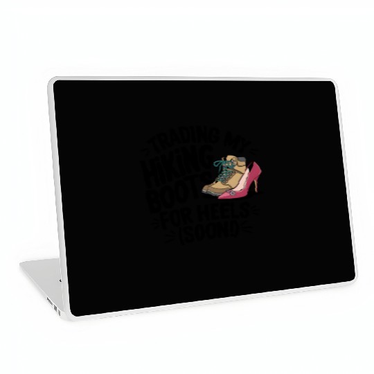 Trading Boots for Heels - Camp Bachelorette Party Laptop Skins