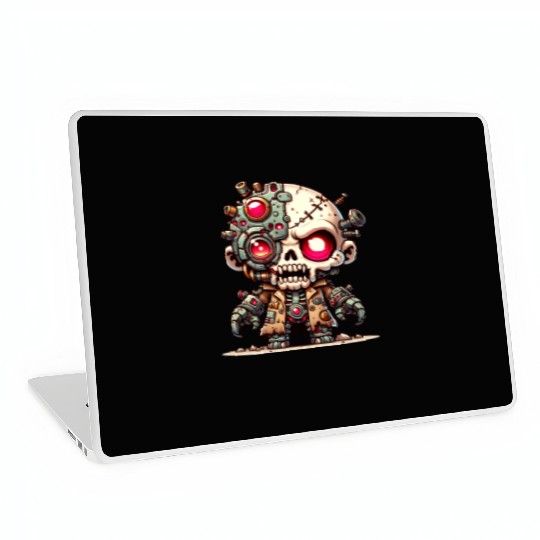 Spiked Bone Monster – Creepy Skeleton Beast Laptop Skins