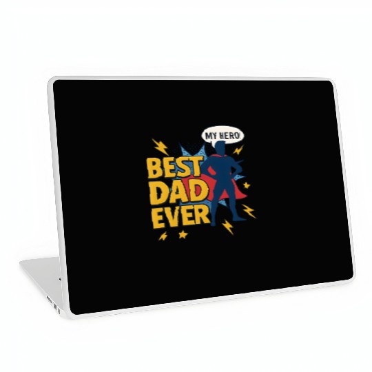 Best Dad ever superhero style Laptop Skins