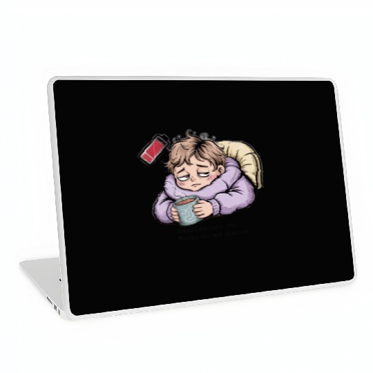Social Battery 0% – Please Do Not Disturb Laptop Skins