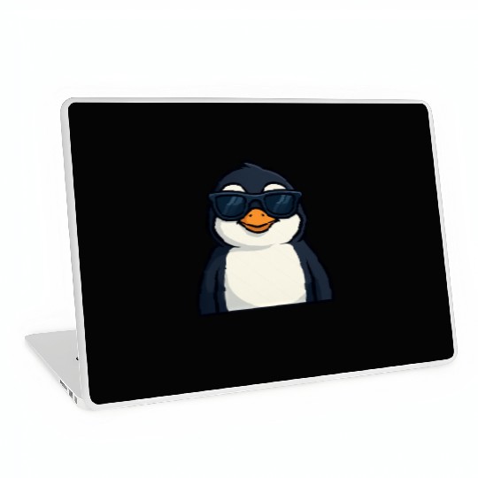 Cool penguin with sunglasses summer funny Laptop Skins