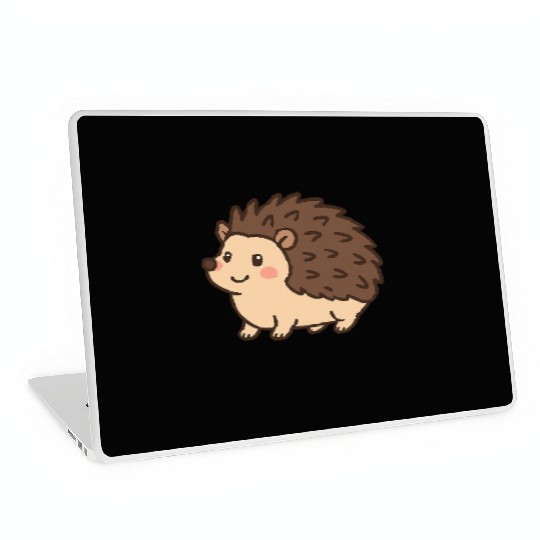 Happy Hedgehog with Big Eyes Laptop Skins
