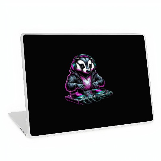 Raccoon DJ Laptop Skins