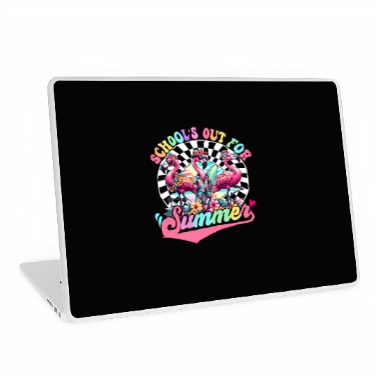 Schools Out For Summer Flamingo Teaches Students Laptop Skins