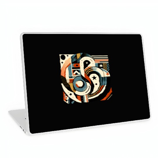 Vibrant Earth-Toned Abstract Star Laptop Skins