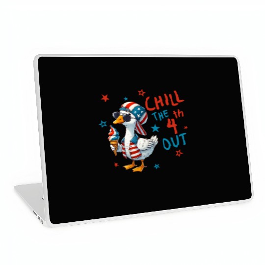 4th of July Goose Chill the 4th out Laptop Skins