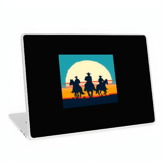 Wild West Sunset Cowboy Laptop Skins