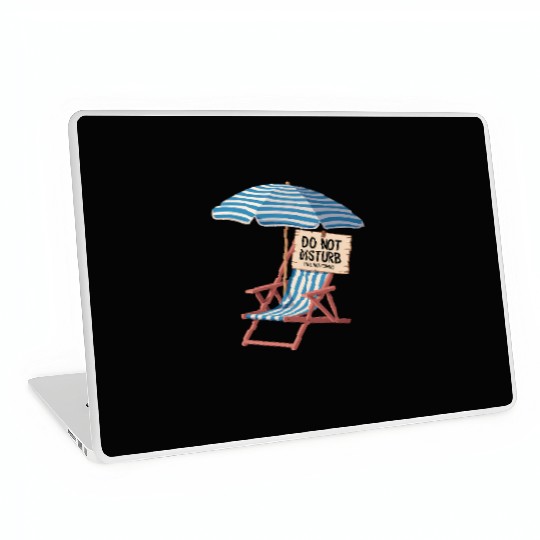 Do Not Disturb Funny Beach Quote Laptop Skins
