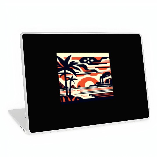 Twilight Palm & Factory Scene Laptop Skins