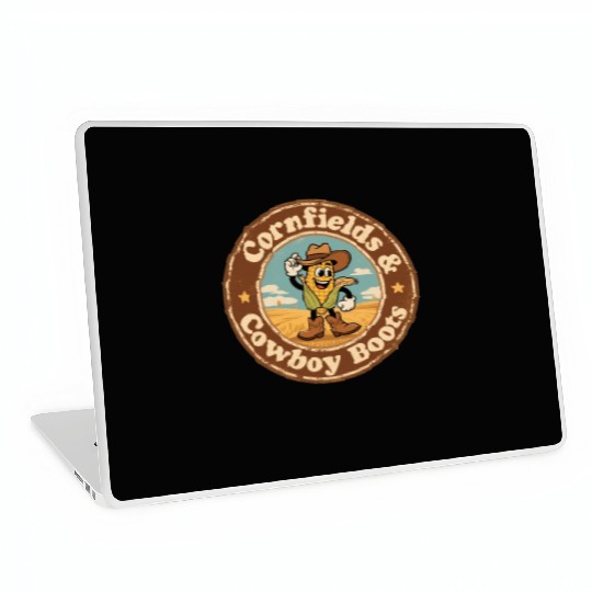 Heart of Nebraska Cornfield Charm Vintage Style Laptop Skins